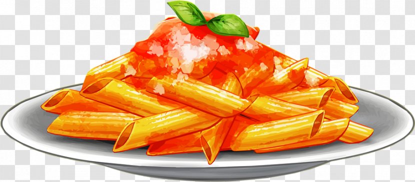 Pasta French Fries Pesto Food Italian Cuisine - Junk - Spagethi Transparent PNG