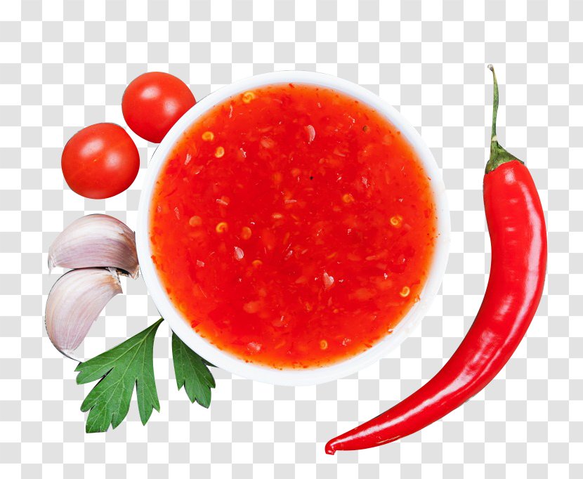 Tomate Frito Sweet Chili Sauce Tomato Capsicum Annuum - Chongqing Hot Pot - Pepper Ingredients Picture Material Transparent PNG
