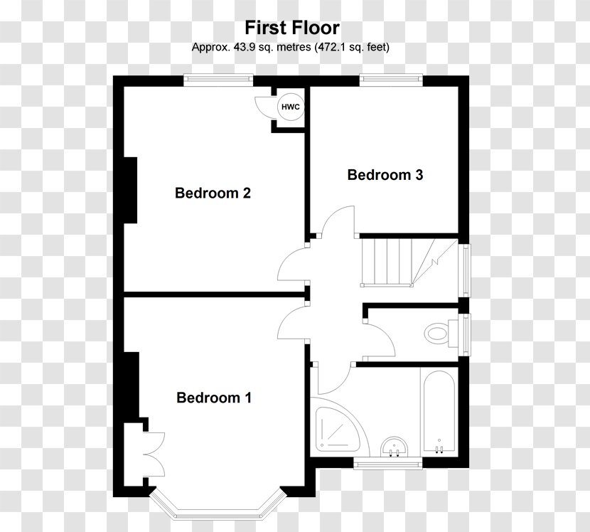 Floor Plan Open Bedroom Apartment - Paper Product Transparent PNG