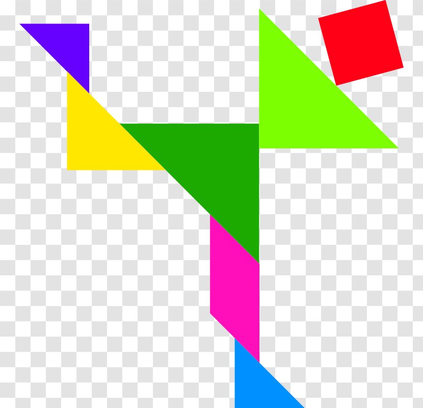 Tangram Jigsaw Puzzles Clip Art - Floating Geometry Transparent PNG