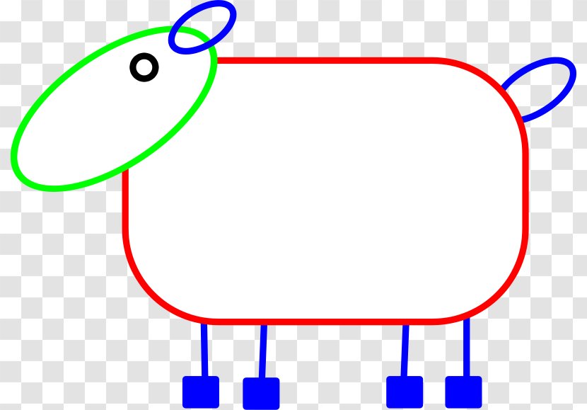 Line Sheep Point Angle Clip Art - Yellow - Cartoon Lamb Transparent PNG