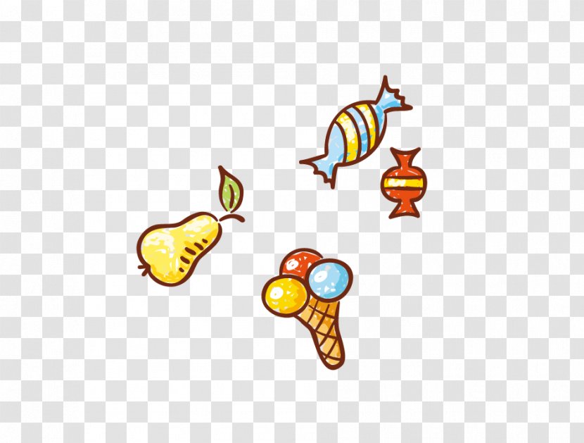 Ice Cream Drawing Cartoon - And Candy Transparent PNG