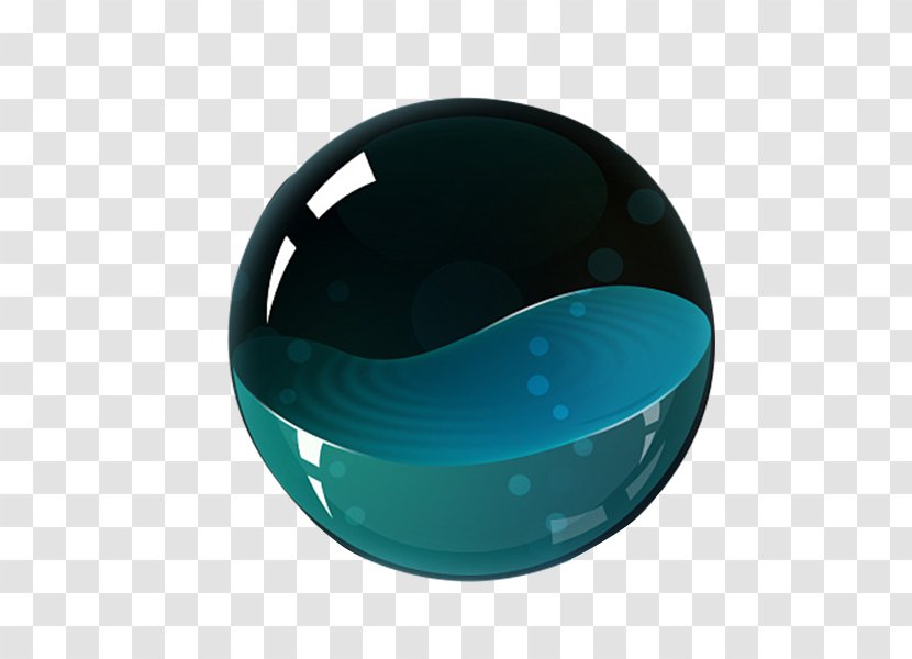 Glass Transparency And Translucency Sphere Computer File - Aqua - Water Polo Transparent PNG