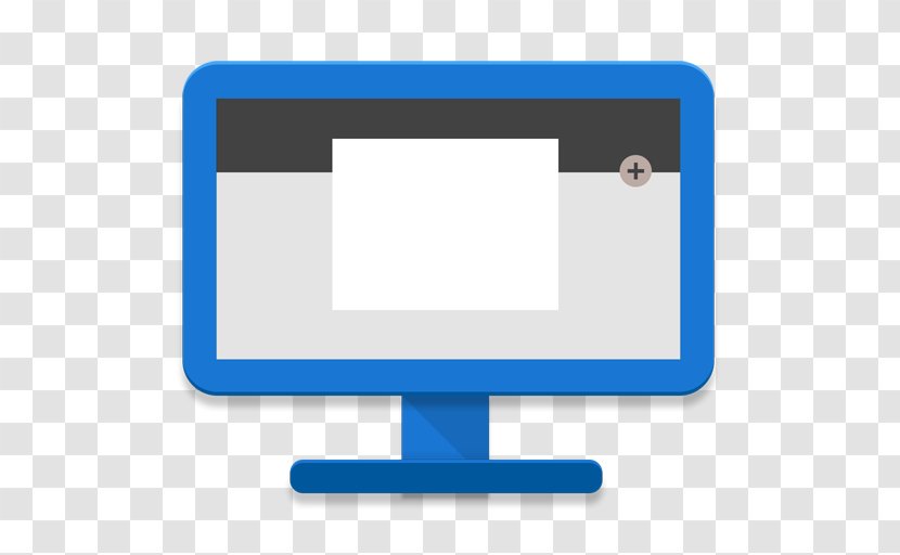 Blue Computer Monitor Angle Font - Desktop Computers - My Transparent PNG