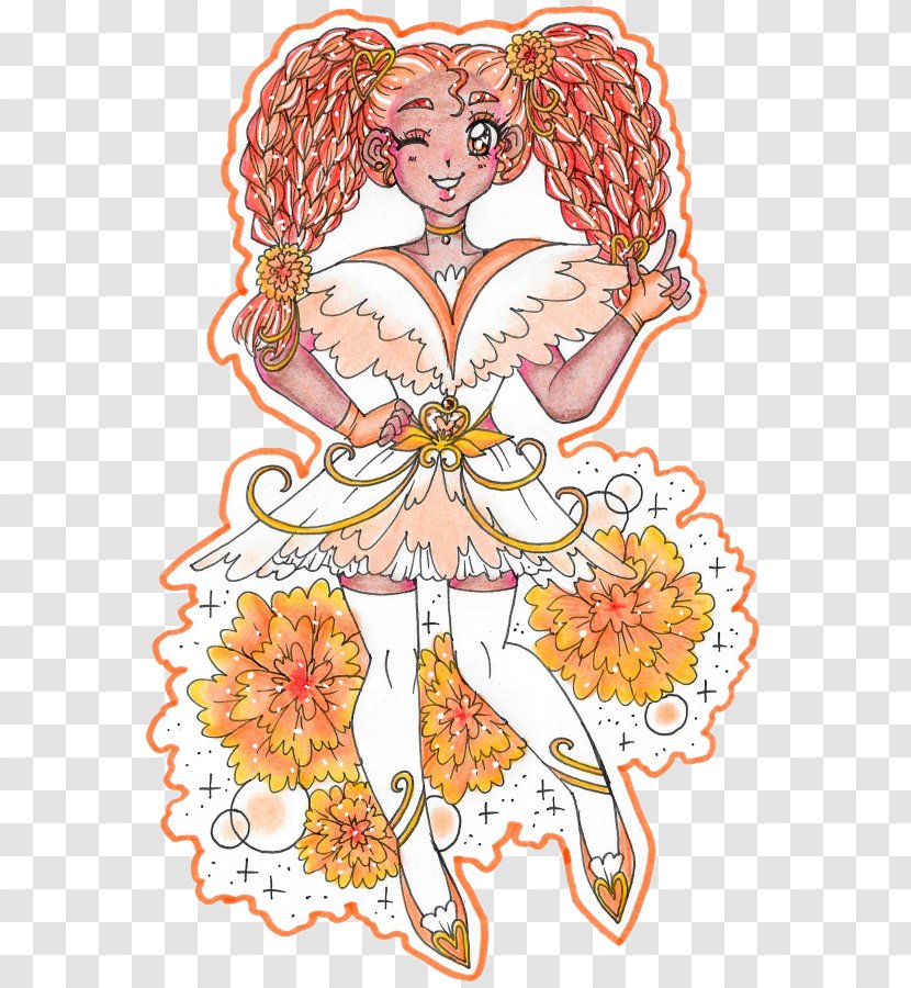 Floral Design Visual Arts Pretty Cure DeviantArt - Silhouette - Marigold Transparent PNG