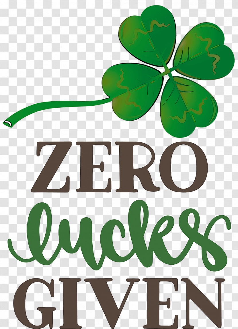 Zero Lucks Given Lucky Saint Patrick Transparent PNG