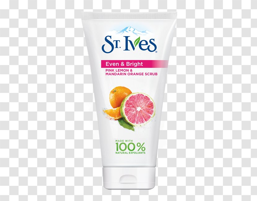 St. Ives Pink Lemon & Mandarin Orange Even Bright Scru Cleanser Fresh Skin Apricot Scrub Exfoliation - Face Transparent PNG