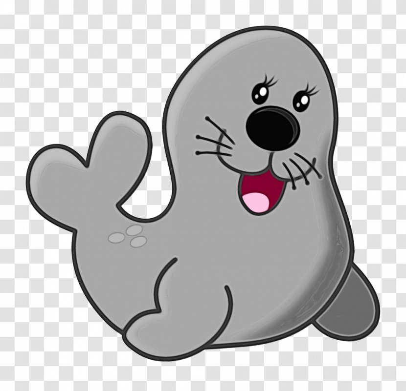 Seal Cartoon Marine Mammal Earless Transparent PNG