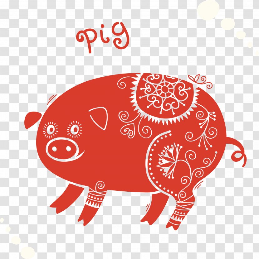 Domestic Pig Chinese Astrology Horoscope Illustration Transparent PNG