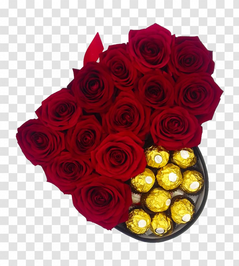 Garden Roses Floral Design Cut Flowers Flower Bouquet - Rose Family - Ferrero Rocher Transparent PNG