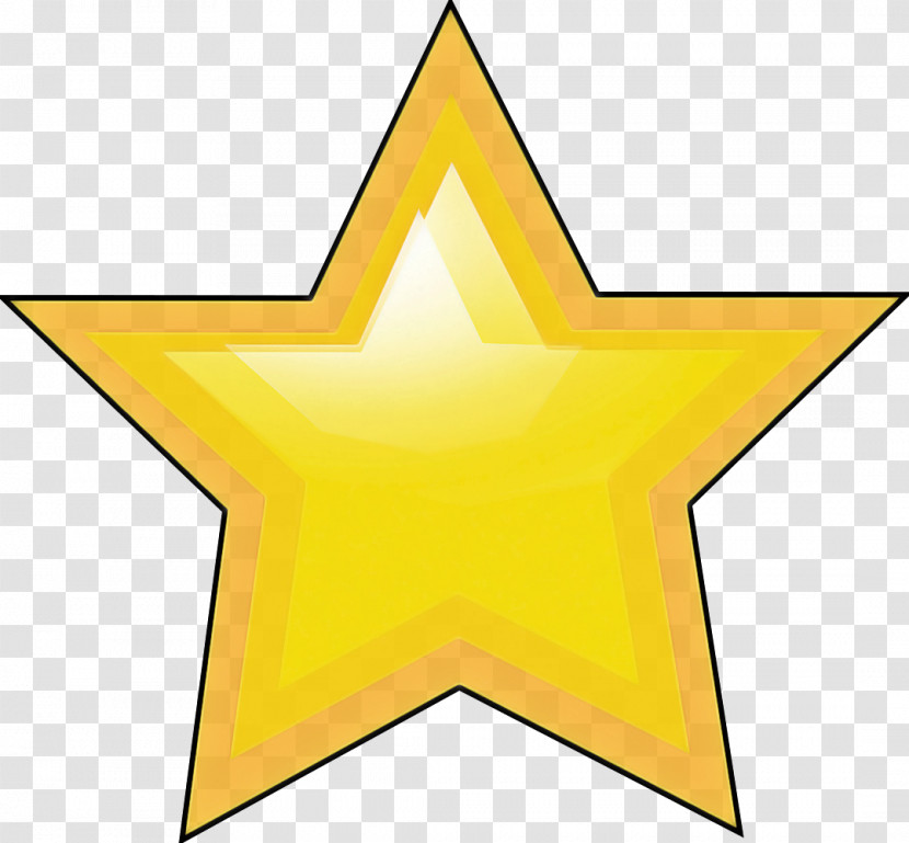 Yellow Star Symbol Transparent PNG