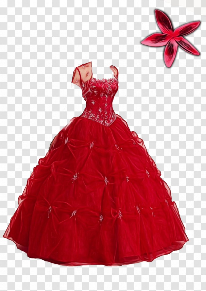 Dress Clothing Red Pink Gown - Aline Day Transparent PNG