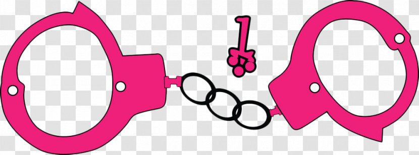 Handcuffs Photography Royalty-free - White - Pink Hand Drawn Transparent PNG