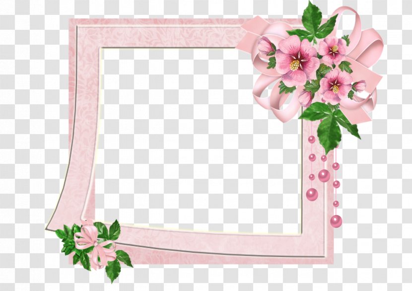 Picture Frames Pink Flowers Clip Art - Yellow Frame Transparent PNG