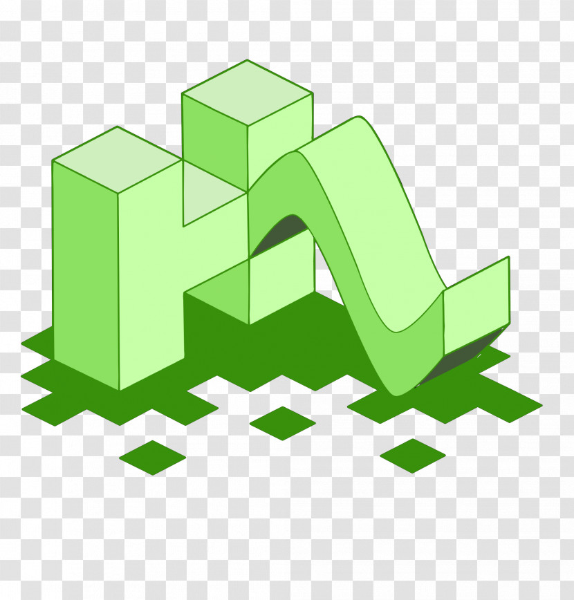 Green Diagram Grass Logo House Transparent PNG