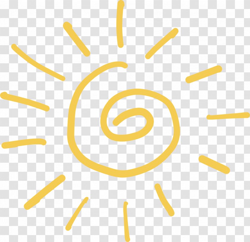 Download Yellow - Material - Hand-painted Lines Of Small Sun Transparent PNG