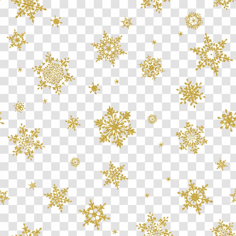 Yellow Simple Snowflake Border Texture - Point Transparent PNG