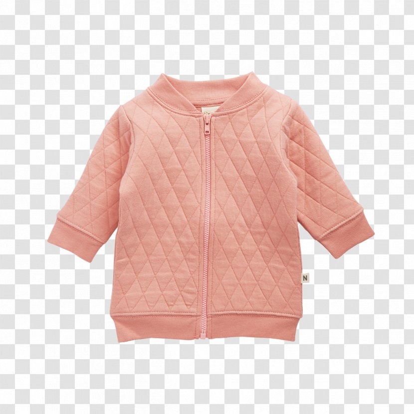 Outerwear Top Sweater Child Sleeve - Pink - Quilted Transparent PNG