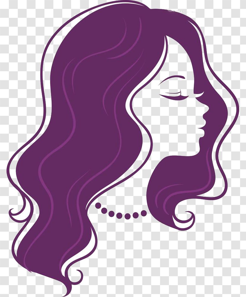 Silhouette Woman Beauty Illustration - Nose - Long Hair Transparent PNG