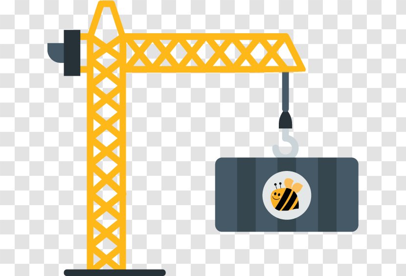 Yellow Line Basketball Hoop Crane Sign Transparent PNG