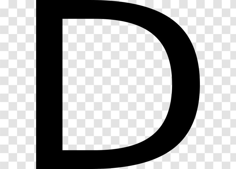 Black And White Pattern - Text - Letter D Transparent PNG