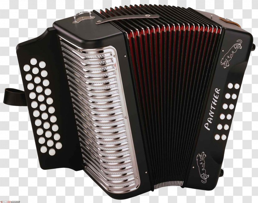 Diatonic Button Accordion Hohner Musical Instrument Keyboard - Silhouette - Image Transparent PNG
