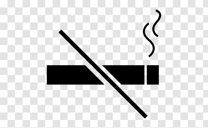 Smoking Ban Symbol Sign - Silhouette - No Transparent PNG