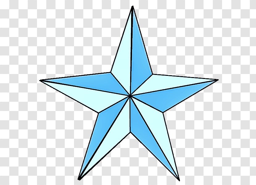 Blue Star Symmetry Transparent PNG
