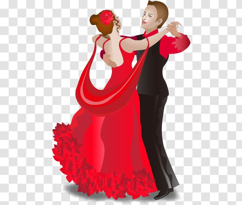 Dance Adobe Illustrator Illustration - Cartoon - Men And Women Dancing Vector Material, Transparent PNG