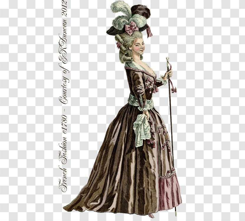 18th Century Fashion Plate Clothing 服装效果图 - 1700talets Mode - 1600 French Transparent PNG