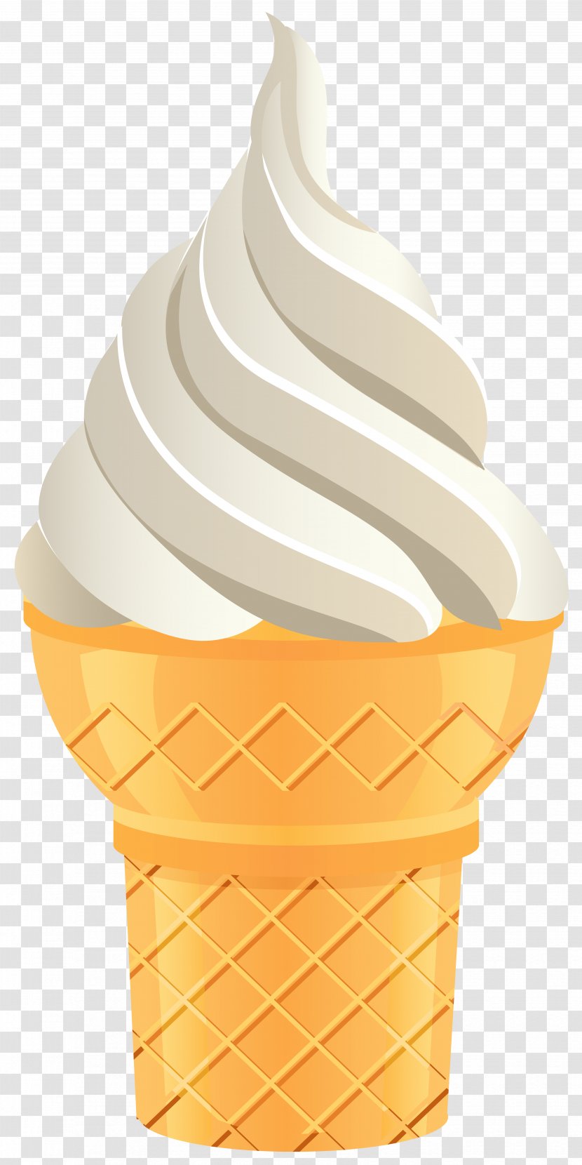 Ice Cream Cone Flavor Cup - Vanilla Transparent Clip Art Image Transparent PNG