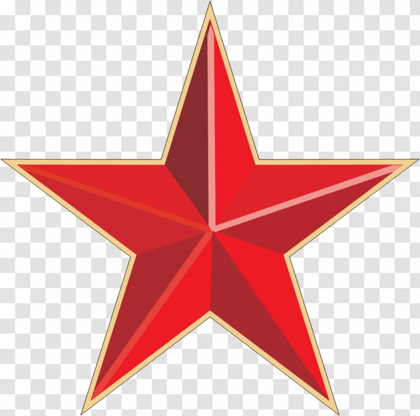 Pentagram Sharing Triangle - Five Pointed Star - Red Transparent PNG