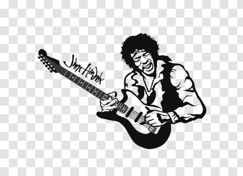 Wall Decal Sticker Guitarist Stencil - Silhouette - Guitar Transparent PNG