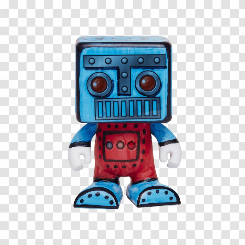 Robot Electric Blue Toy Art Mega Brands America - Technology - Color Block Transparent PNG