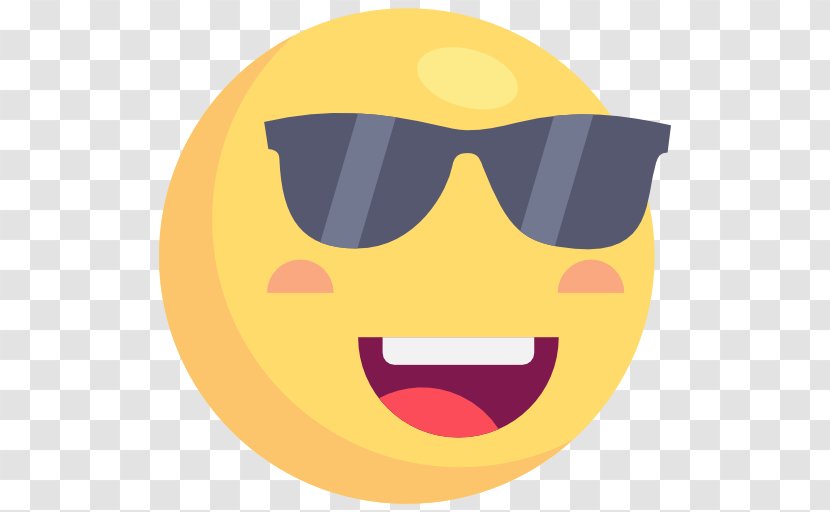 Smiley Emoji Emoticon - Glasses - Cool Transparent PNG