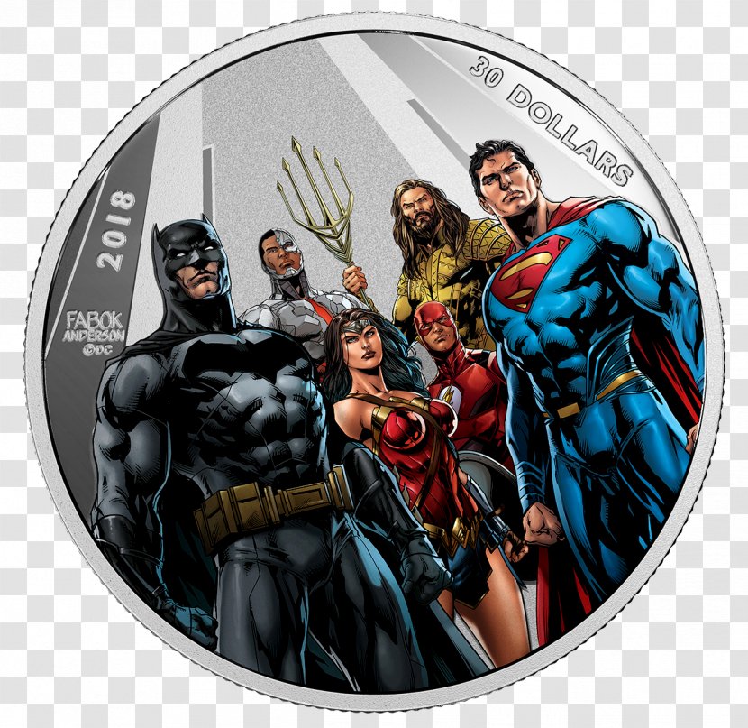 Canada Silver Coin The World's Greatest Super-Heroes Royal Canadian Mint - Comics Artist - Justice League Heroes Transparent PNG
