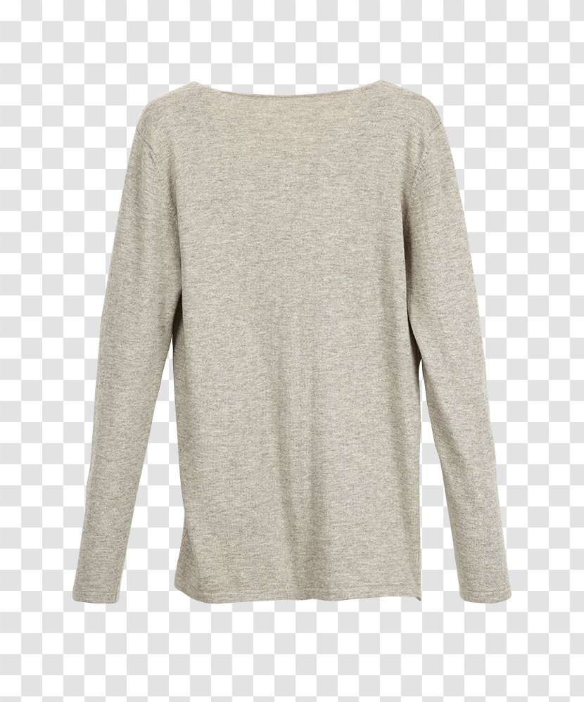 Sleeve Shoulder Beige - Sweater - Pullover Transparent PNG