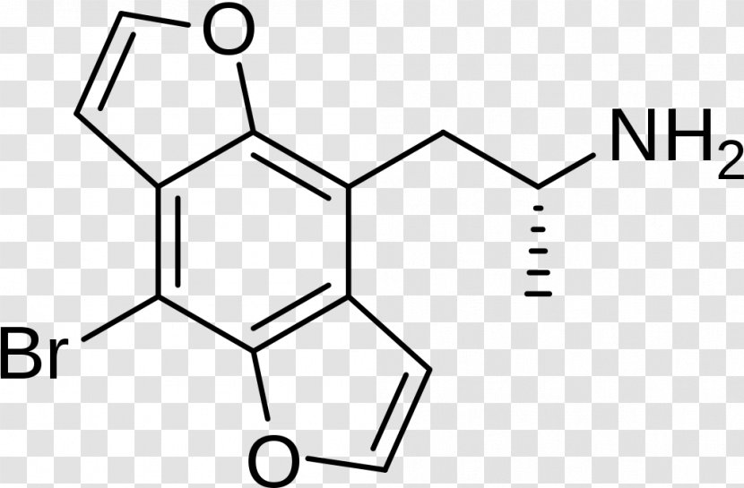 Bromo-DragonFLY Phenethylamine Drug Bromine 2C-B-FLY - Monochrome - Chemical Substance Transparent PNG