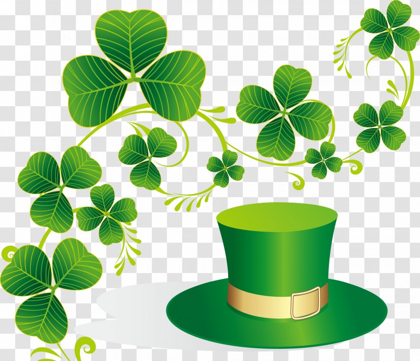 Ireland Saint Patrick's Day March 17 Irish People - Vector Green Hat Transparent PNG