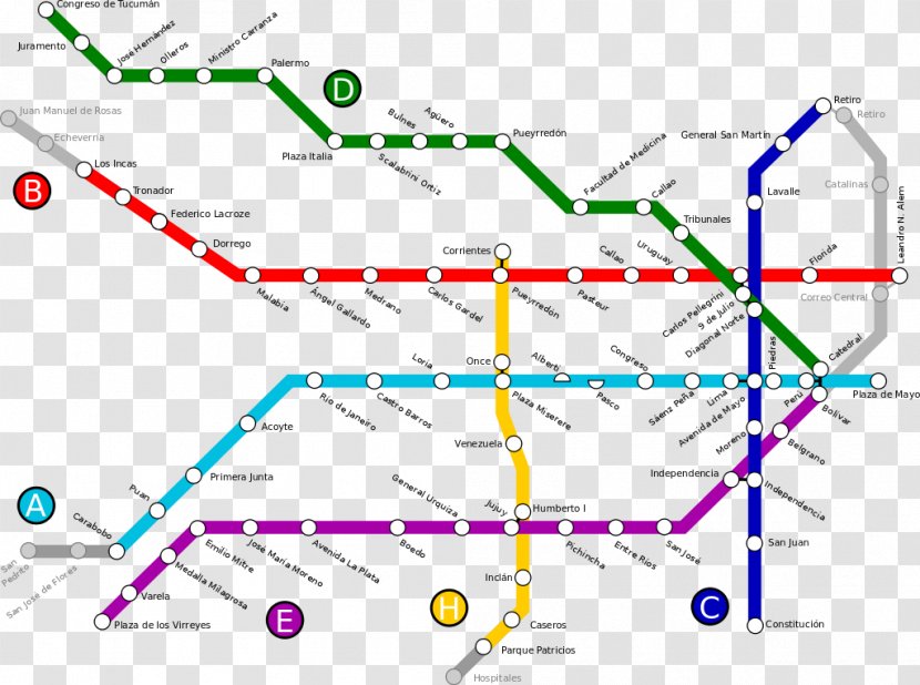9 De Julio Line B Buenos Aires Underground Rapid Transit Santiago Metro - Text - Map Transparent PNG