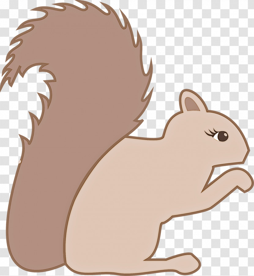 Squirrel Cartoon Beaver Tail Transparent PNG