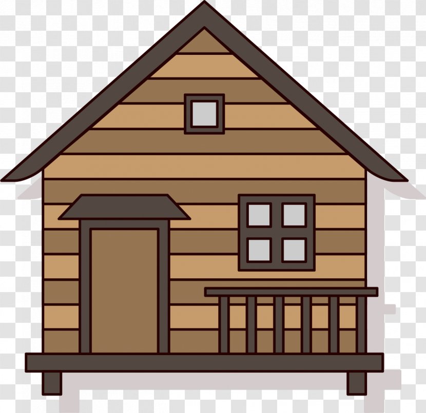 Log Cabin House Cartoon Cottage - Forest Hut Transparent PNG