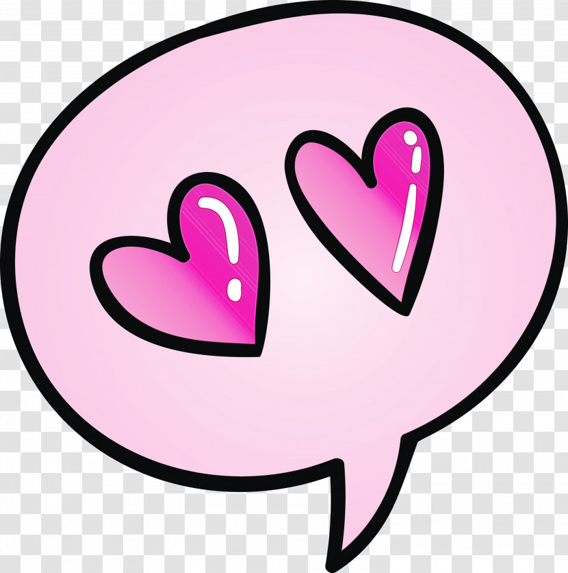 Heart Pink Line Art Love Magenta Transparent PNG