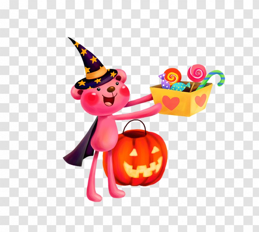 Halloween Trick-or-treating Child Jack-o'-lantern Wallpaper - Orange - Cartoon Mouse Transparent PNG