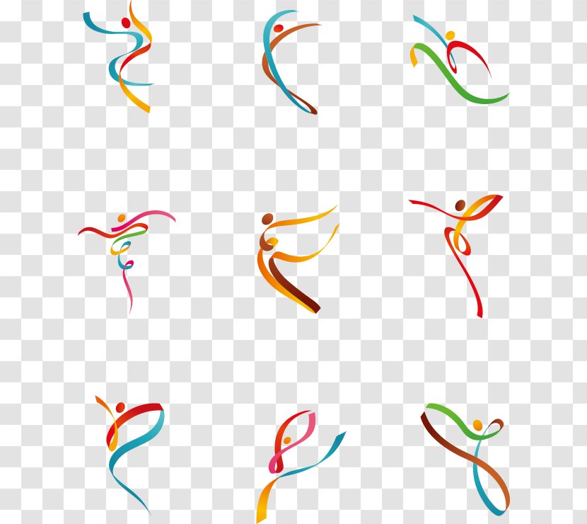Dance Silhouette Stock Illustration - Area - Gymnastics Ribbon Pattern Transparent PNG