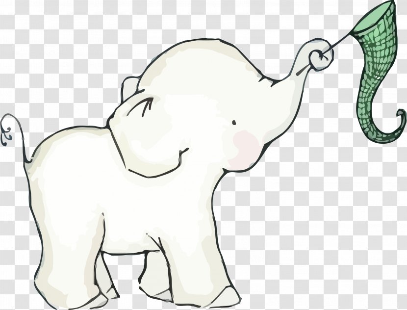 Indian Elephant - Cartoon - Drawing Ear Transparent PNG