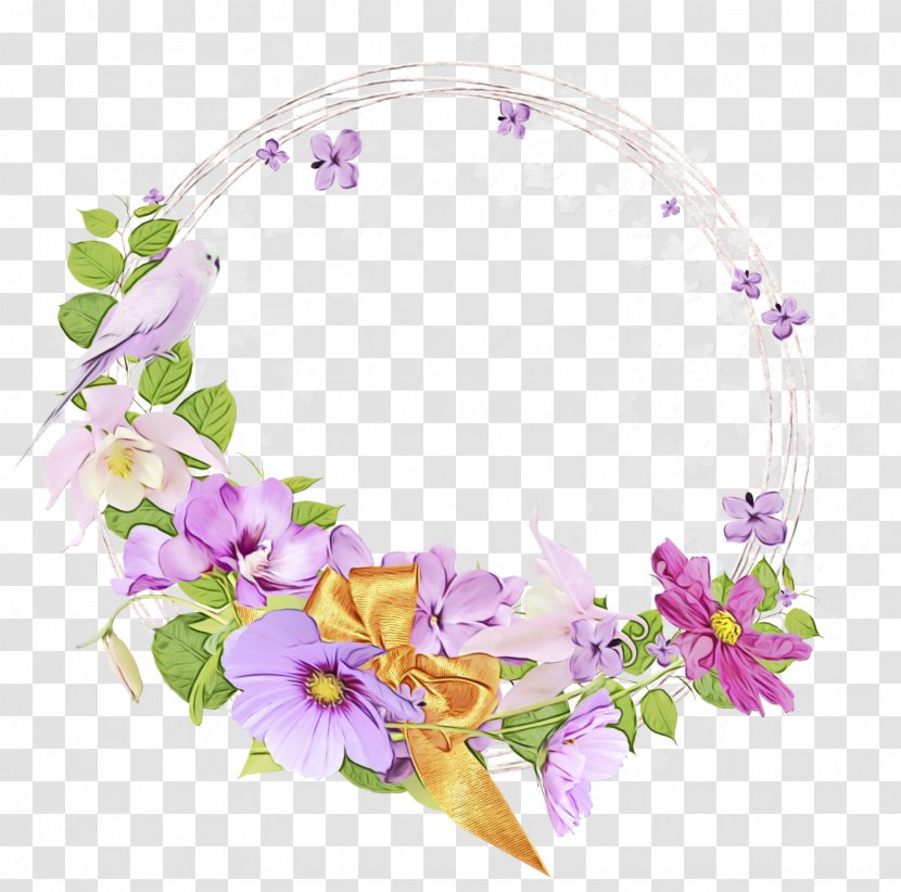 Clip Art Flower Frame Picture Frames Floral Design - Lilac Transparent PNG