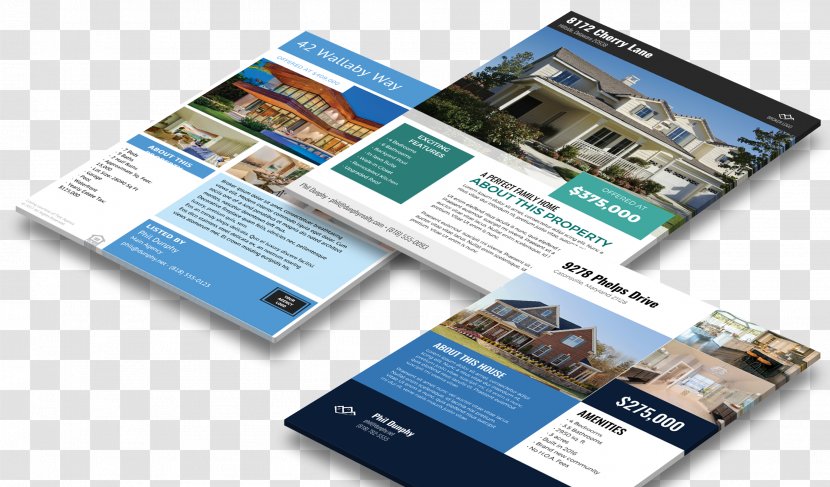 Advertising Real Estate Flyer Agent Commercial Property - Brand - Acoustic Template Transparent PNG