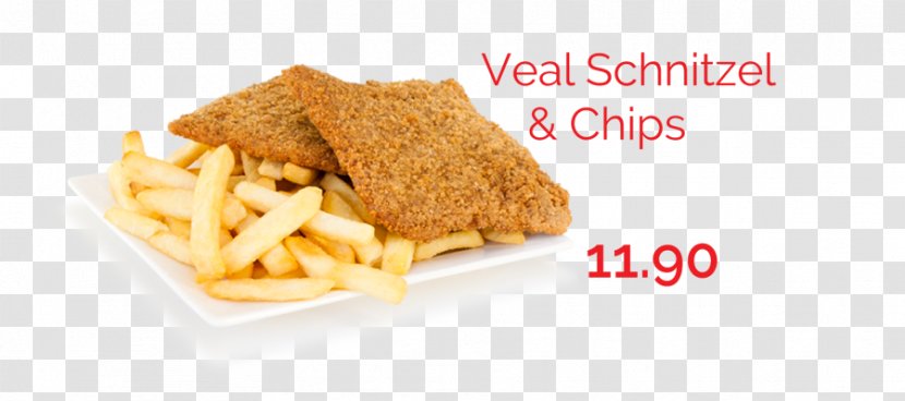 French Fries Breakfast Vegetarian Cuisine Junk Food Kids' Meal - Chicken Schnitzel Transparent PNG