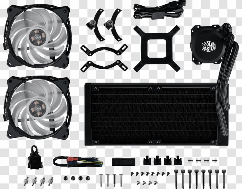 Computer System Cooling Parts Cooler Master Water Central Processing Unit RGB Color Model - Hardware Transparent PNG